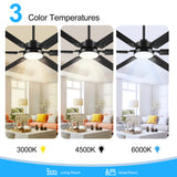 Rylora 72 Inch Ceiling Fan With Light & Remote