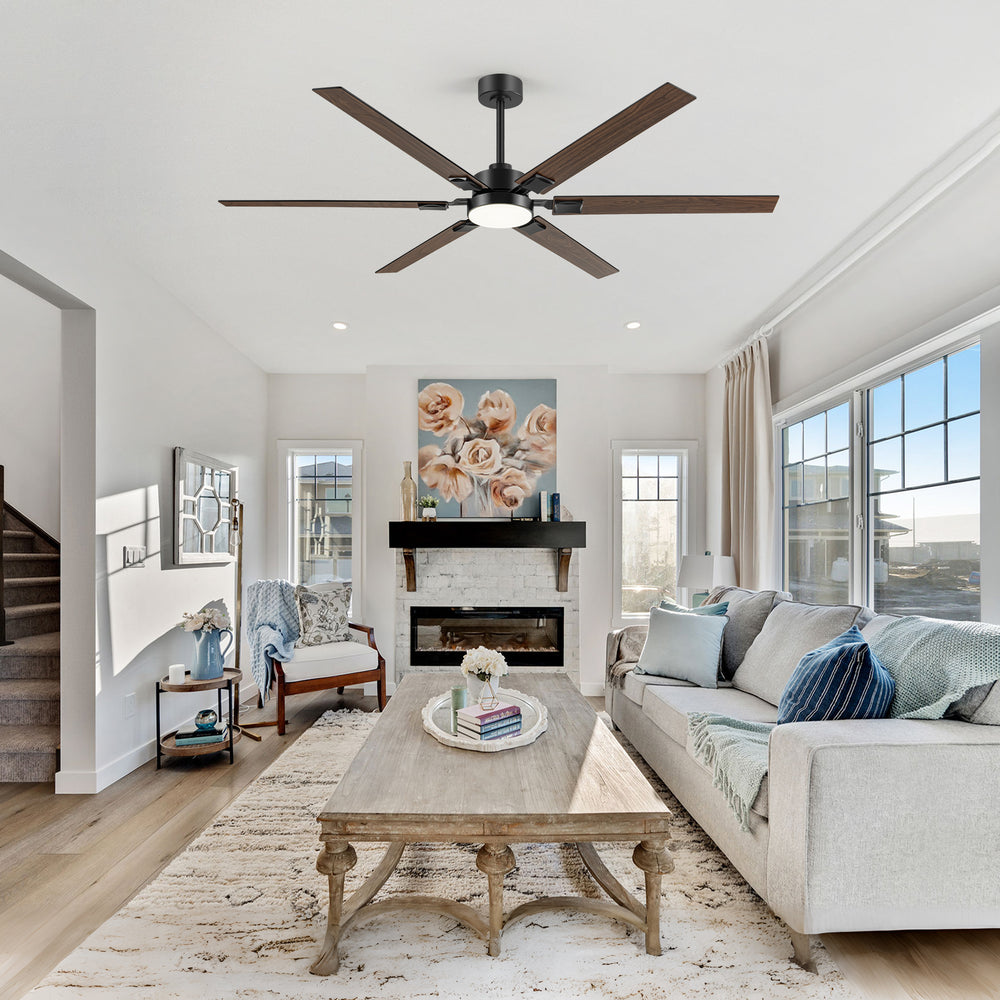Rylora 72 Inch Ceiling Fan With Light & Remote