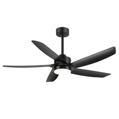 54-inch 5-Blade Integrated LED Ceiling Fan with Light Remote,6in and 12in Downrod Included