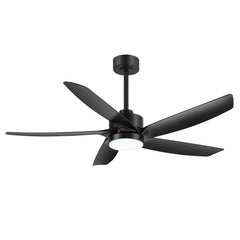 54-inch 5-Blade Integrated LED Ceiling Fan with Light Remote,6in and 12in Downrod Included