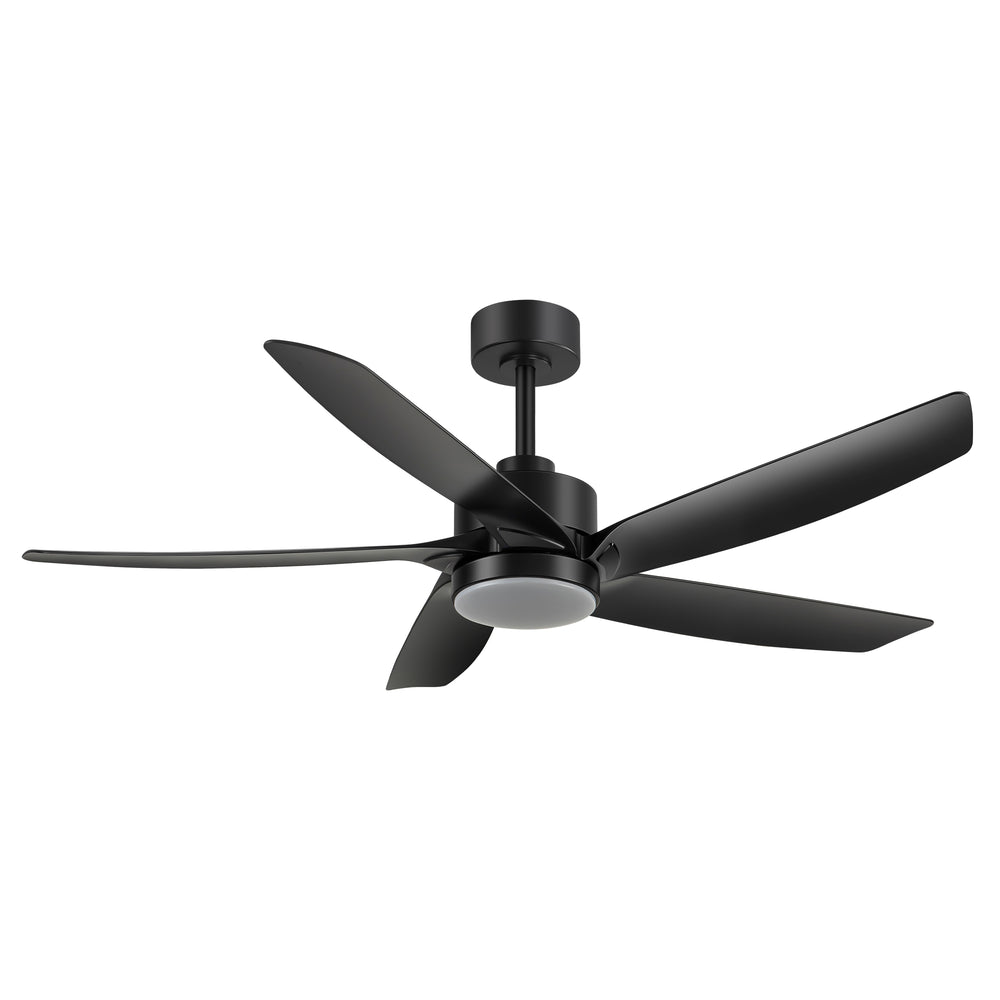 54-inch 5-Blade Integrated LED Ceiling Fan with Light Remote,6in and 12in Downrod Included