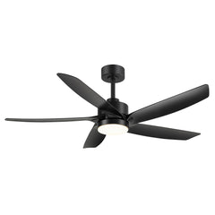 54-inch 5-Blade Integrated LED Ceiling Fan with Light Remote,6in and 12in Downrod Included