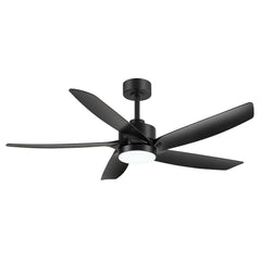 54-inch 5-Blade Integrated LED Ceiling Fan with Light Remote,6in and 12in Downrod Included