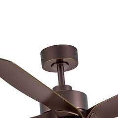 54-inch 5-Blade Integrated LED Ceiling Fan with Light Remote,6in and 12in Downrod Included