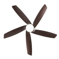 54-inch 5-Blade Integrated LED Ceiling Fan with Light Remote,6in and 12in Downrod Included
