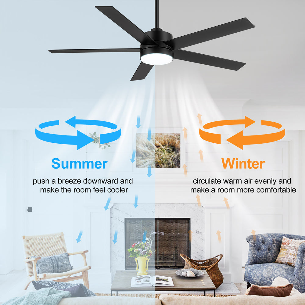 Sylis 56-Inch 5-Blade Ceiling Fan With Light & Remote