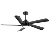 Virello 60-inch modern black 5-blade ceiling fan with light