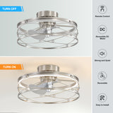 Veyora 21-Inch Chandelier Ceiling Fan With Dimmable LED Light