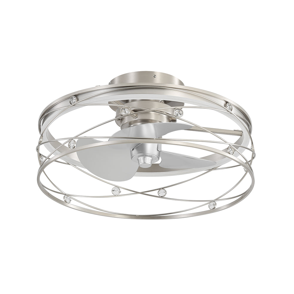 Veyora 21-Inch Chandelier Ceiling Fan With Dimmable LED Light