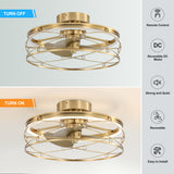 Veyora 21-Inch Chandelier Ceiling Fan With Dimmable LED Light