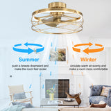 Veyora 21-Inch Chandelier Ceiling Fan With Dimmable LED Light