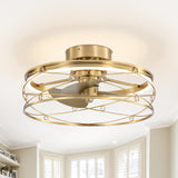 Veyora 21-Inch Chandelier Ceiling Fan With Dimmable LED Light