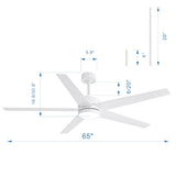 Xavon 65-Inch Ceiling Fan With Light and Remote Control