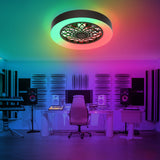 Alvon 20" Smart Flush Mount Bladeless Ceiling Fan With RGB Light