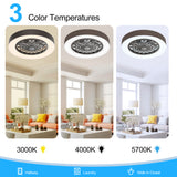 Alvon 20" Smart Flush Mount Bladeless Ceiling Fan With RGB Light