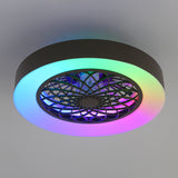 Alvon 20" Smart Flush Mount Bladeless Ceiling Fan With RGB Light
