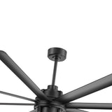 Large 72 Inch 8-Blade Integrated LED Ceiling Fan with Light Remote,7in and 12in Downrod Included