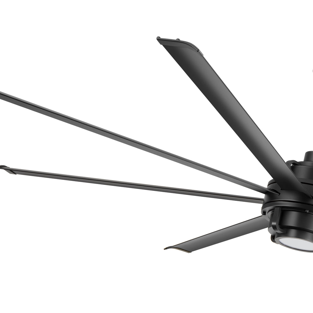 Large 72 Inch 8-Blade Integrated LED Ceiling Fan with Light Remote,7in and 12in Downrod Included