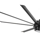Large 72 Inch 8-Blade Integrated LED Ceiling Fan with Light Remote,7in and 12in Downrod Included