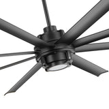 Large 72 Inch 8-Blade Integrated LED Ceiling Fan with Light Remote,7in and 12in Downrod Included