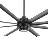 Large 72 Inch 8-Blade Integrated LED Ceiling Fan with Light Remote,7in and 12in Downrod Included