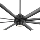 Large 72 Inch 8-Blade Integrated LED Ceiling Fan with Light Remote,7in and 12in Downrod Included