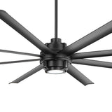 Large 72 Inch 8-Blade Integrated LED Ceiling Fan with Light Remote,7in and 12in Downrod Included