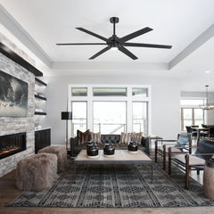 72-Inch 6-Blade Large Ceiling Fans with Lights and Remote,6" and 20" Downrod Included