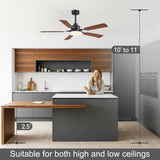 Nerova 48/52" 5-Blade Ceiling Fan With Light & Remote