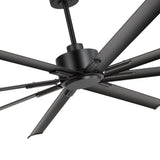 Large 84in Indoor Ceiling Fan with Remote and 3 Downrods without Light(8 Aluminium Blades)
