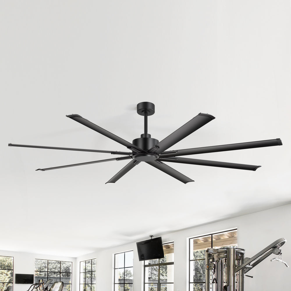 Large 84in Indoor Ceiling Fan with Remote and 3 Downrods without Light(8 Aluminium Blades)
