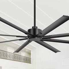 Large 84in Indoor Ceiling Fan with Remote and 3 Downrods without Light(8 Aluminium Blades)
