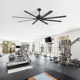 Large 84in Indoor Ceiling Fan with Remote and 3 Downrods without Light(8 Aluminium Blades)