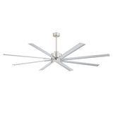 Large 84in Indoor Ceiling Fan with Remote and 3 Downrods without Light(8 Aluminium Blades)