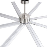 Large 84in Indoor Ceiling Fan with Remote and 3 Downrods without Light(8 Aluminium Blades)