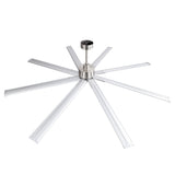 Large 84in Indoor Ceiling Fan with Remote and 3 Downrods without Light(8 Aluminium Blades)