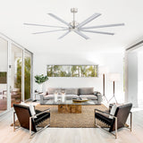 Large 84in Indoor Ceiling Fan with Remote and 3 Downrods without Light(8 Aluminium Blades)