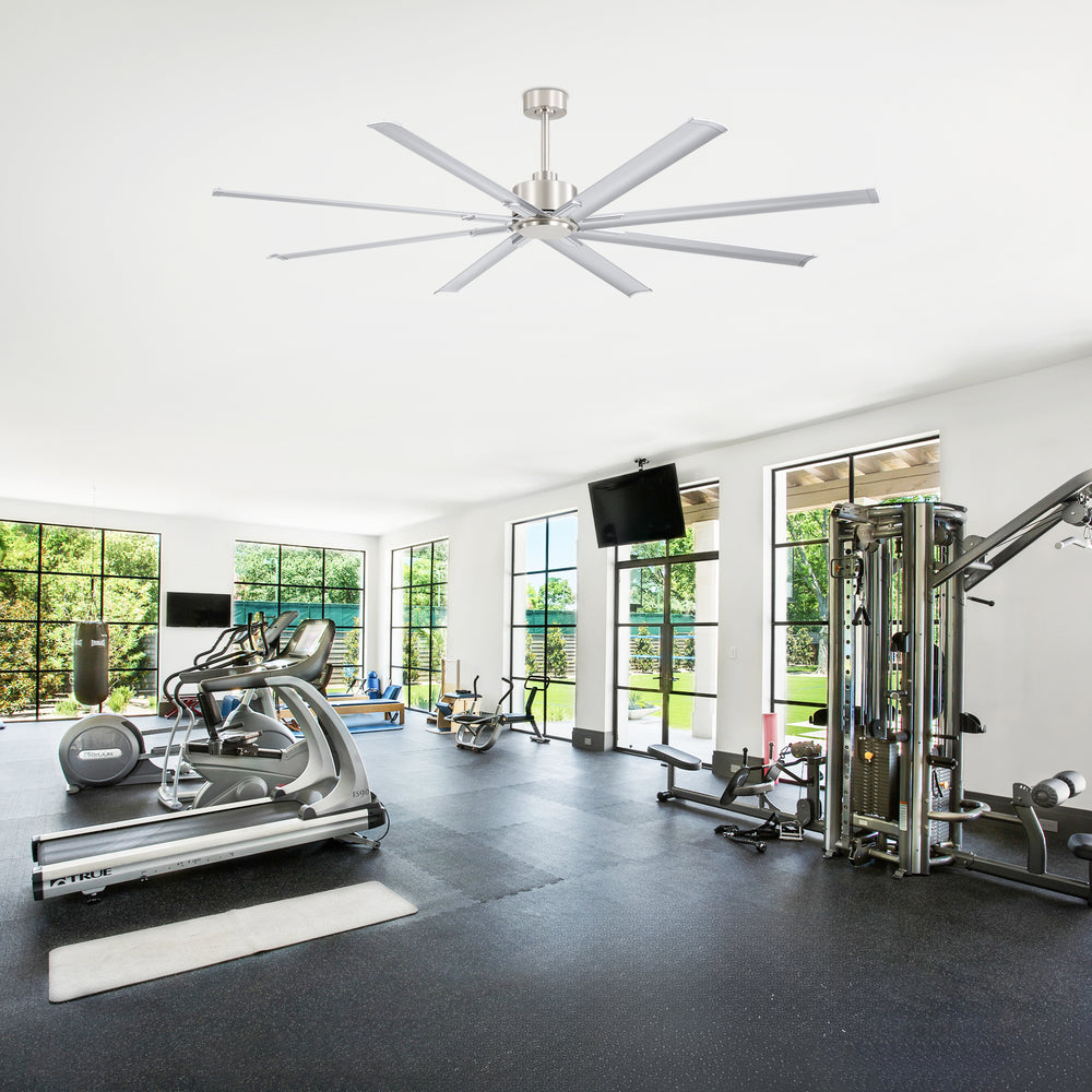 Large 84in Indoor Ceiling Fan with Remote and 3 Downrods without Light(8 Aluminium Blades)