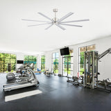 Large 84in Indoor Ceiling Fan with Remote and 3 Downrods without Light(8 Aluminium Blades)