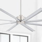 Large 84in Indoor Ceiling Fan with Remote and 3 Downrods without Light(8 Aluminium Blades)