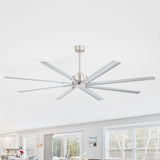 Large 84in Indoor Ceiling Fan with Remote and 3 Downrods without Light(8 Aluminium Blades)