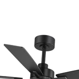 Ventari 52-Inch Black 5-Blade Ceiling Fan With Light & Remote