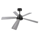 Ventari 52-Inch Black 5-Blade Ceiling Fan With Light & Remote