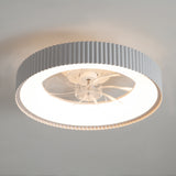 Brenon 19.3" White Low Profile Ceiling Fan With Light & Remote