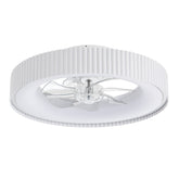 Brenon 19.3" White Low Profile Ceiling Fan With Light & Remote