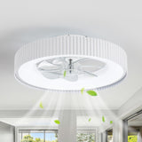 Brenon 19.3" White Low Profile Ceiling Fan With Light & Remote