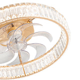 Brynen 20-Inch Gold Caged Ceiling Fan With Light