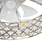 Rosmere 19" Caged Ceiling Fan With Light & Remote