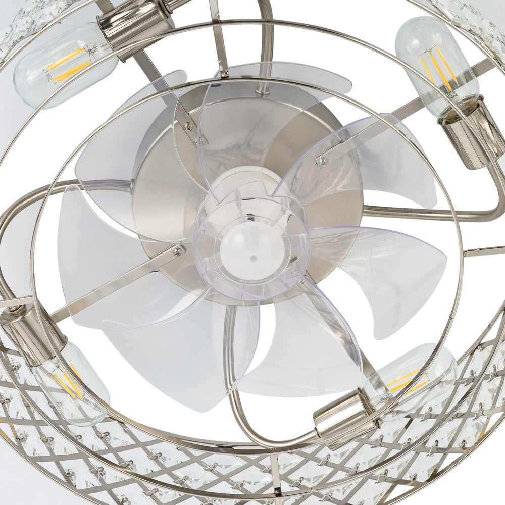 Rosmere 19" Caged Ceiling Fan With Light & Remote