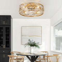 19in Low Profile Caged Ceiling Fan with Remote Control(7-blade)